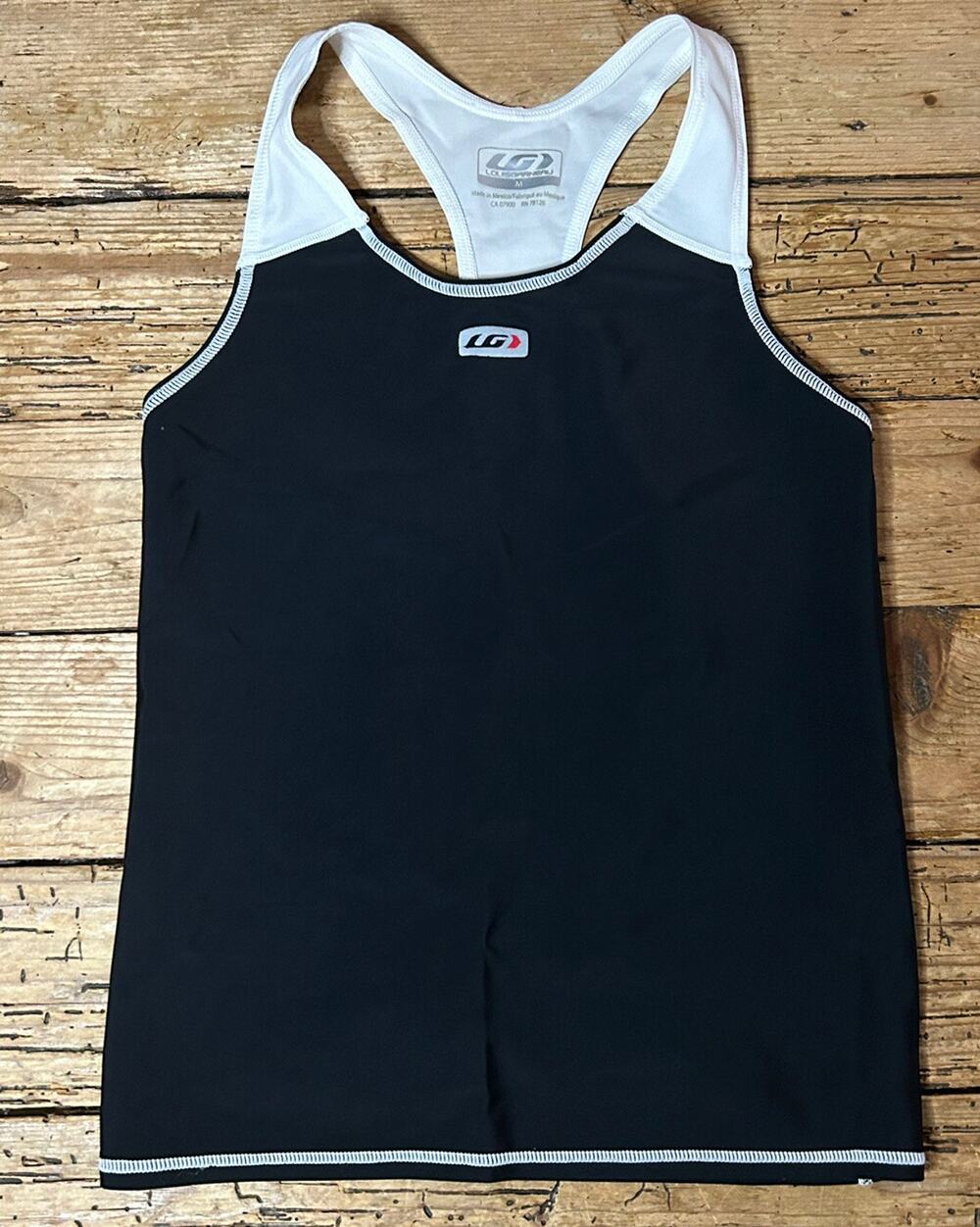 Louis Garneau Women’s Size M Black/White/Blue Cycling Tank